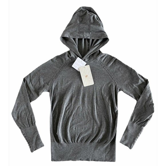 NWT‎ ~ Fabletics~ Anna Seamless Longsleeve Hoodie ~ Gray ~ Sz Small $59.95 - Picture 4 of 9